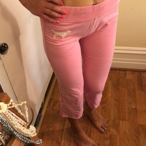 VS Pink cropped sweatpants XS